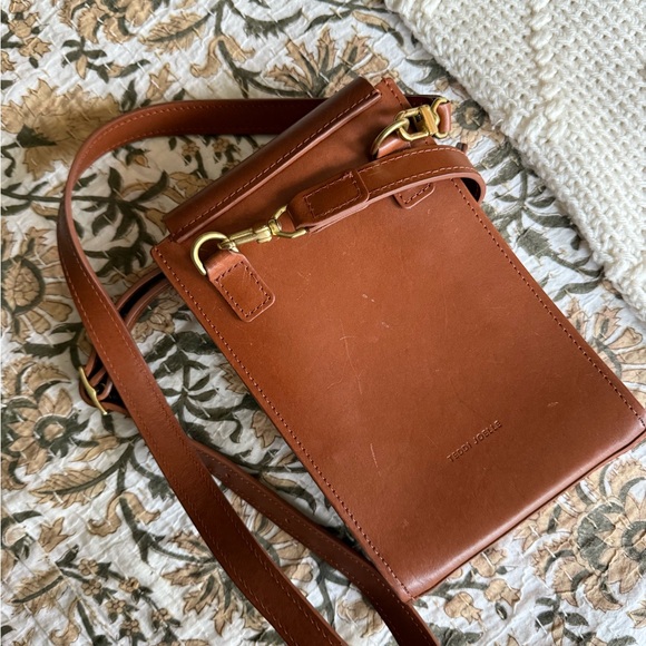 Teddi Joelle Brown Leather Crossbody Bag - Picture 2 of 4